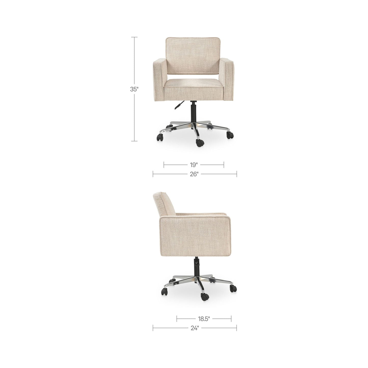 Harris - Office Chair - Oat / Beige