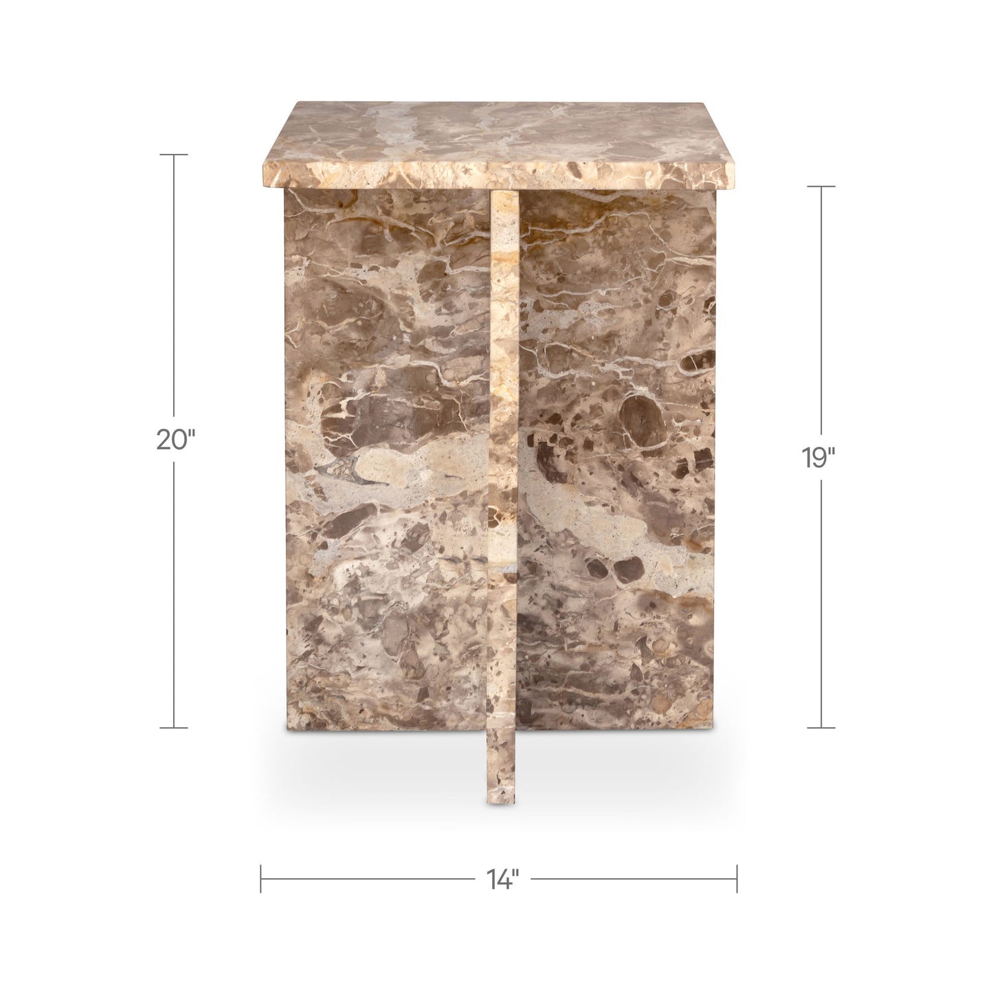 Blair - Accent Table Panther Marble - Beige