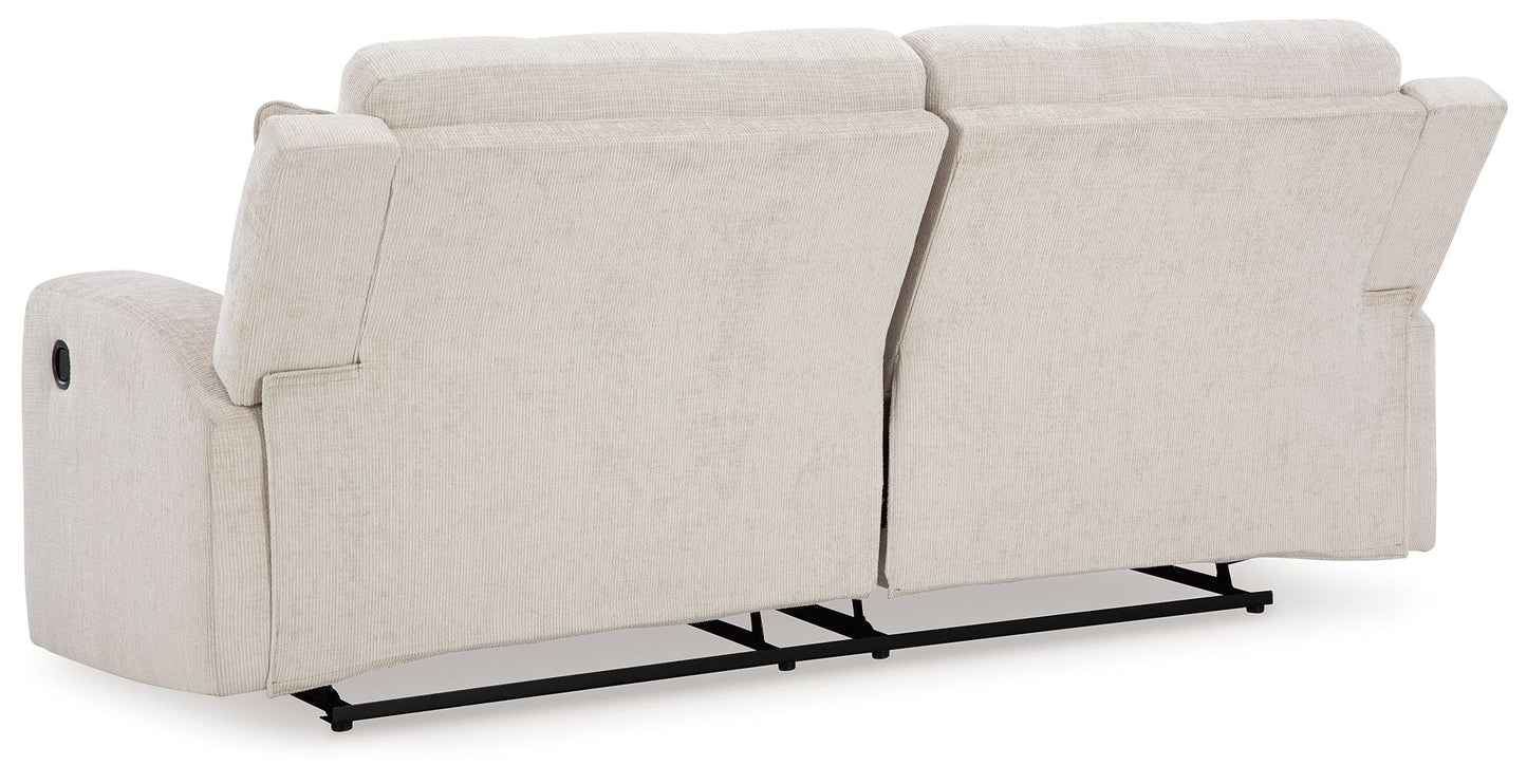 Danum - 2 Seat Reclining Sofa - Fabric - Stone