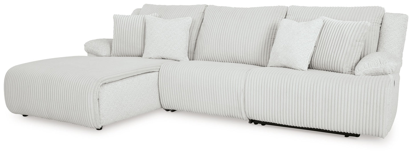 Top Tier - Alloy - 3-Piece Sectional Sofa With LAF Press Back Chaise
