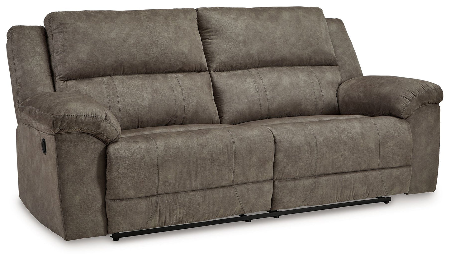 Laresview - 2 Seat Reclining Sofa - Faux Leather - Fossil