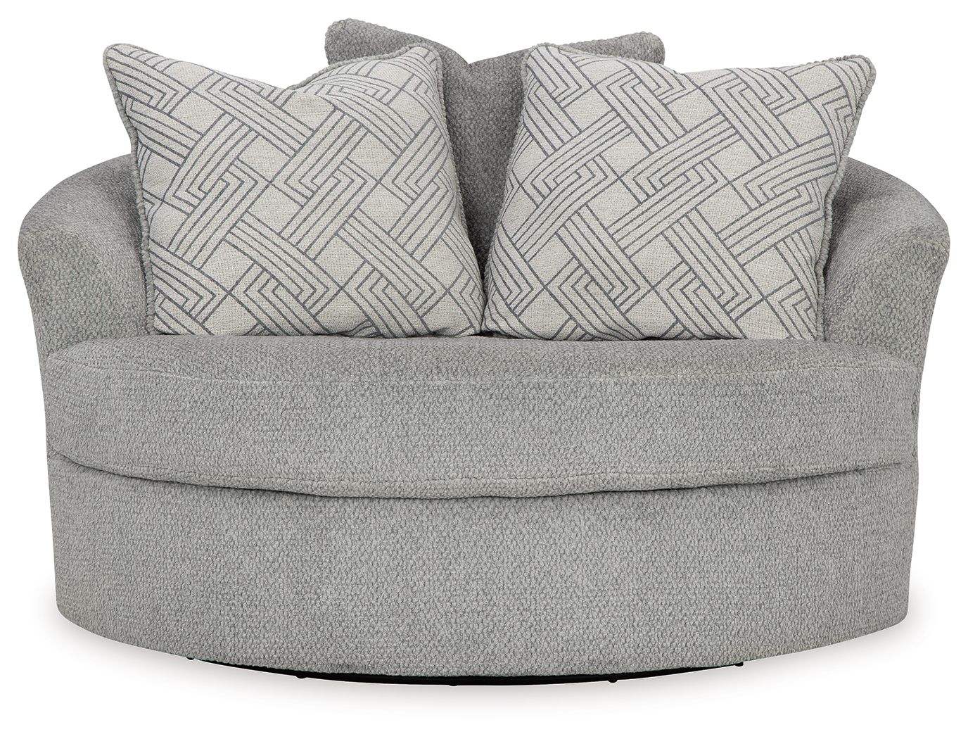 Casselbury - Oversized Swivel Accent Chair - Fabric - Cement