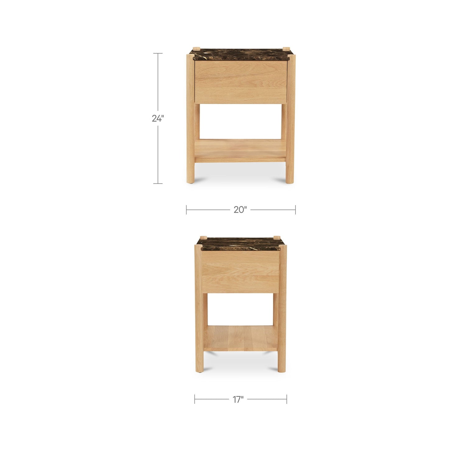 Elio - Nightstand - Dark Brown