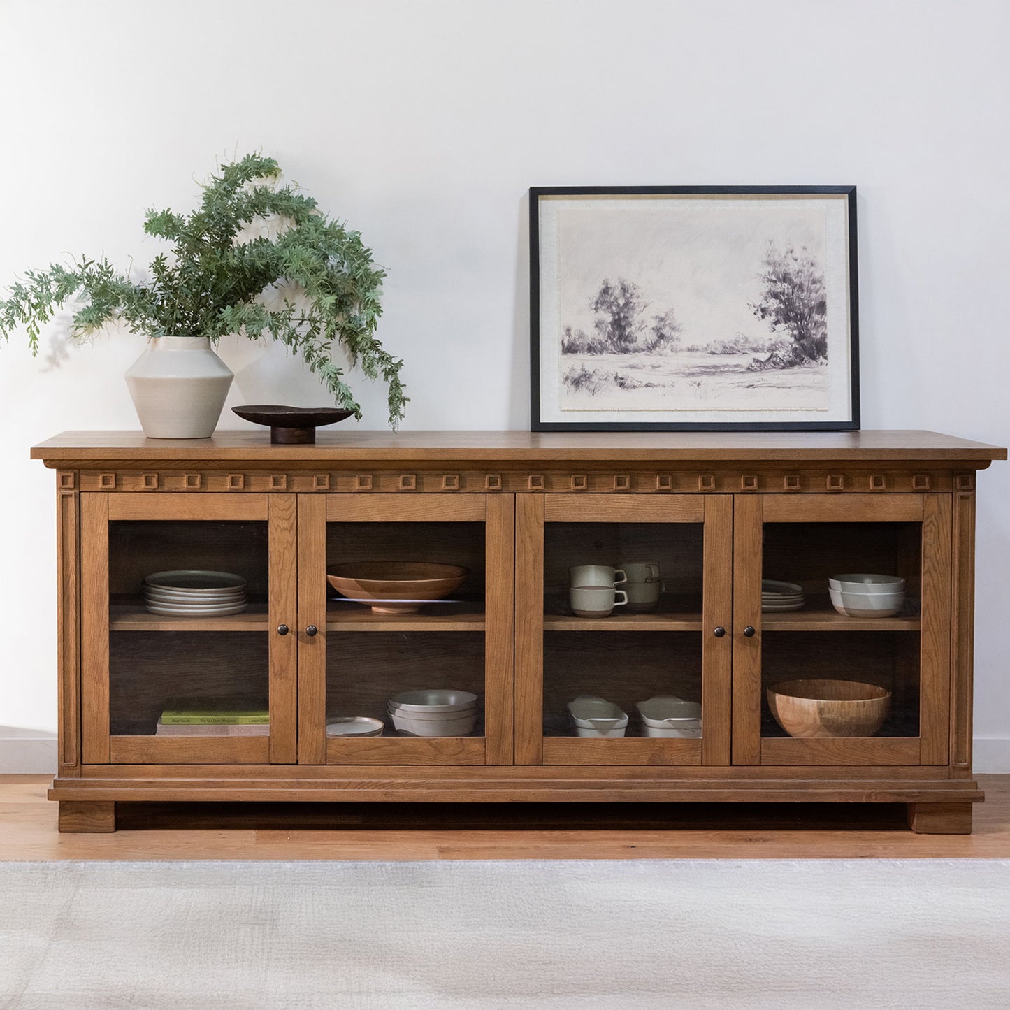 Briar - Framed Print On Linen - Multicolor