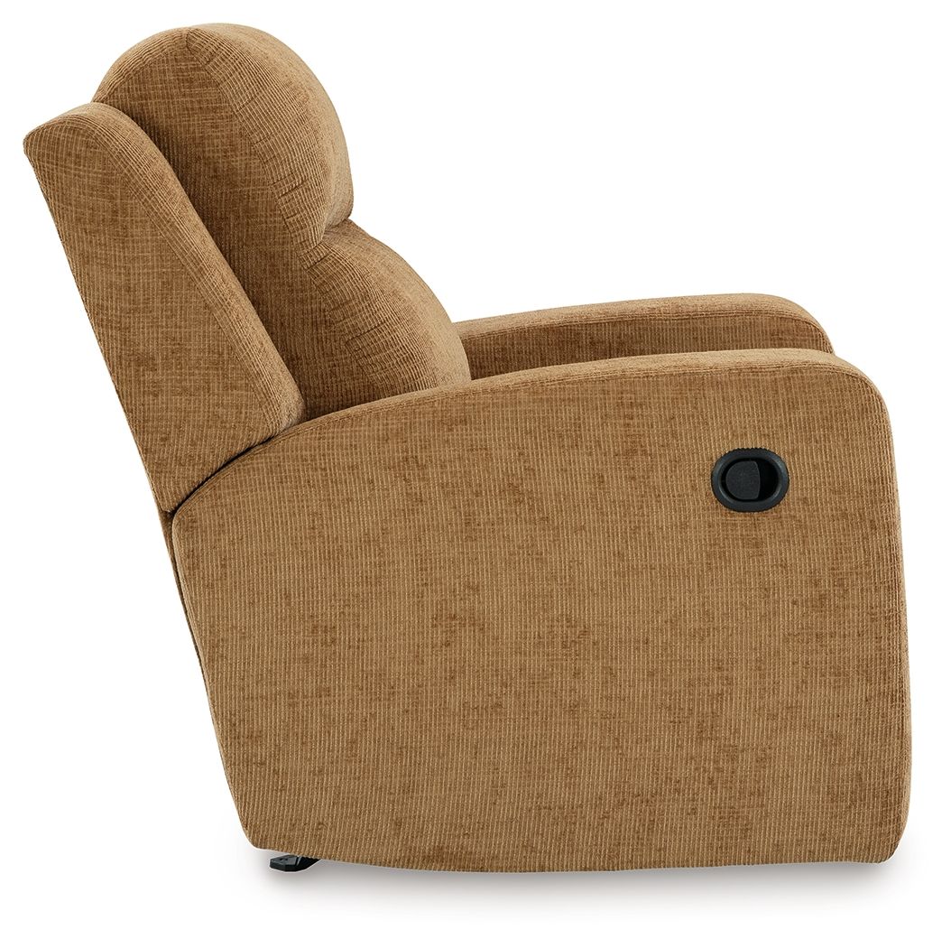 Kanlow - Rocker Recliner - Fabric - Honey