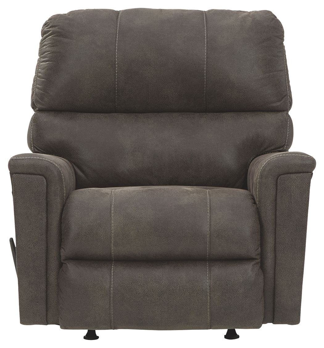 Navi - Rocker Recliner - Faux Leather - Smoke