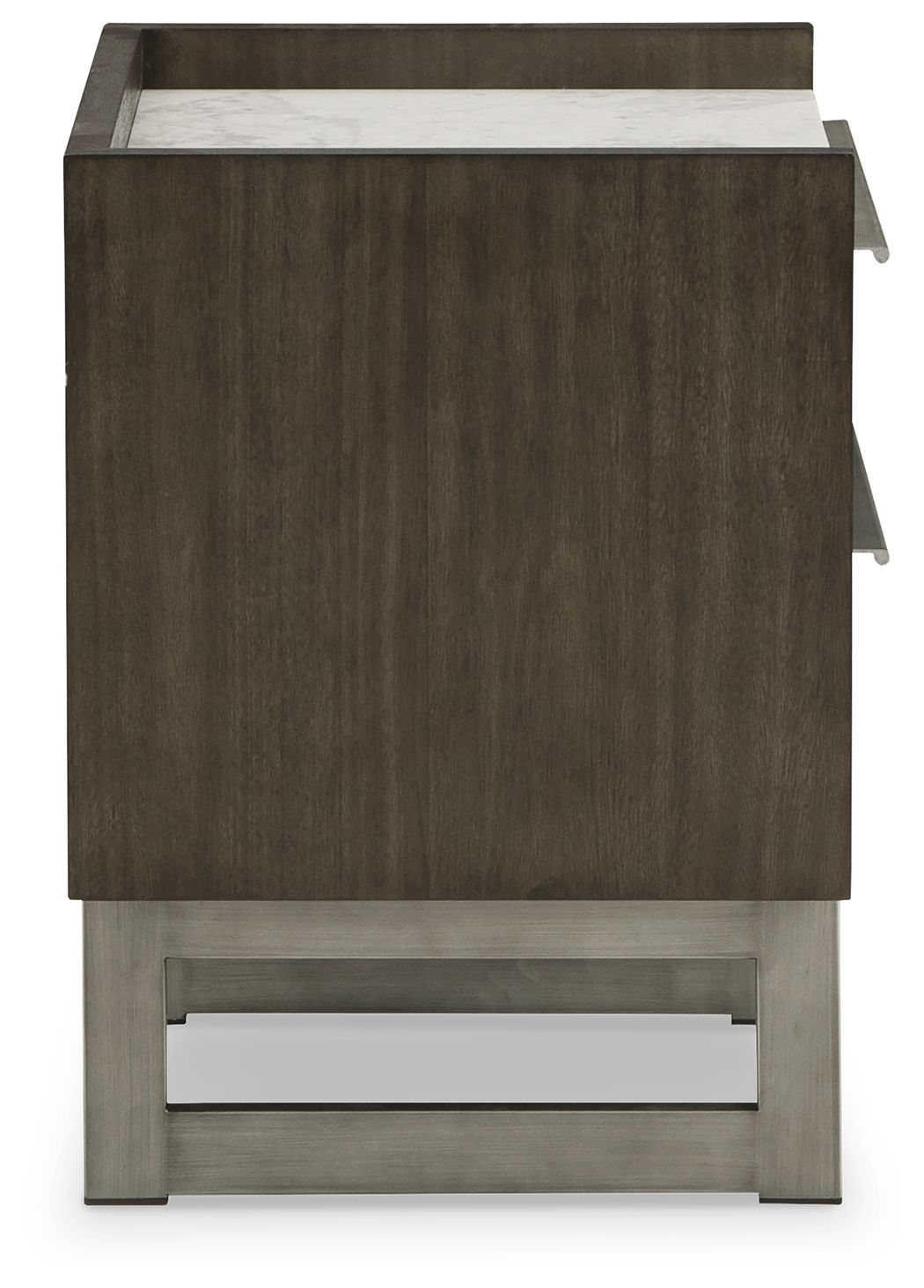 Arkenton - Grayish Brown / White - Two Drawer Night Stand