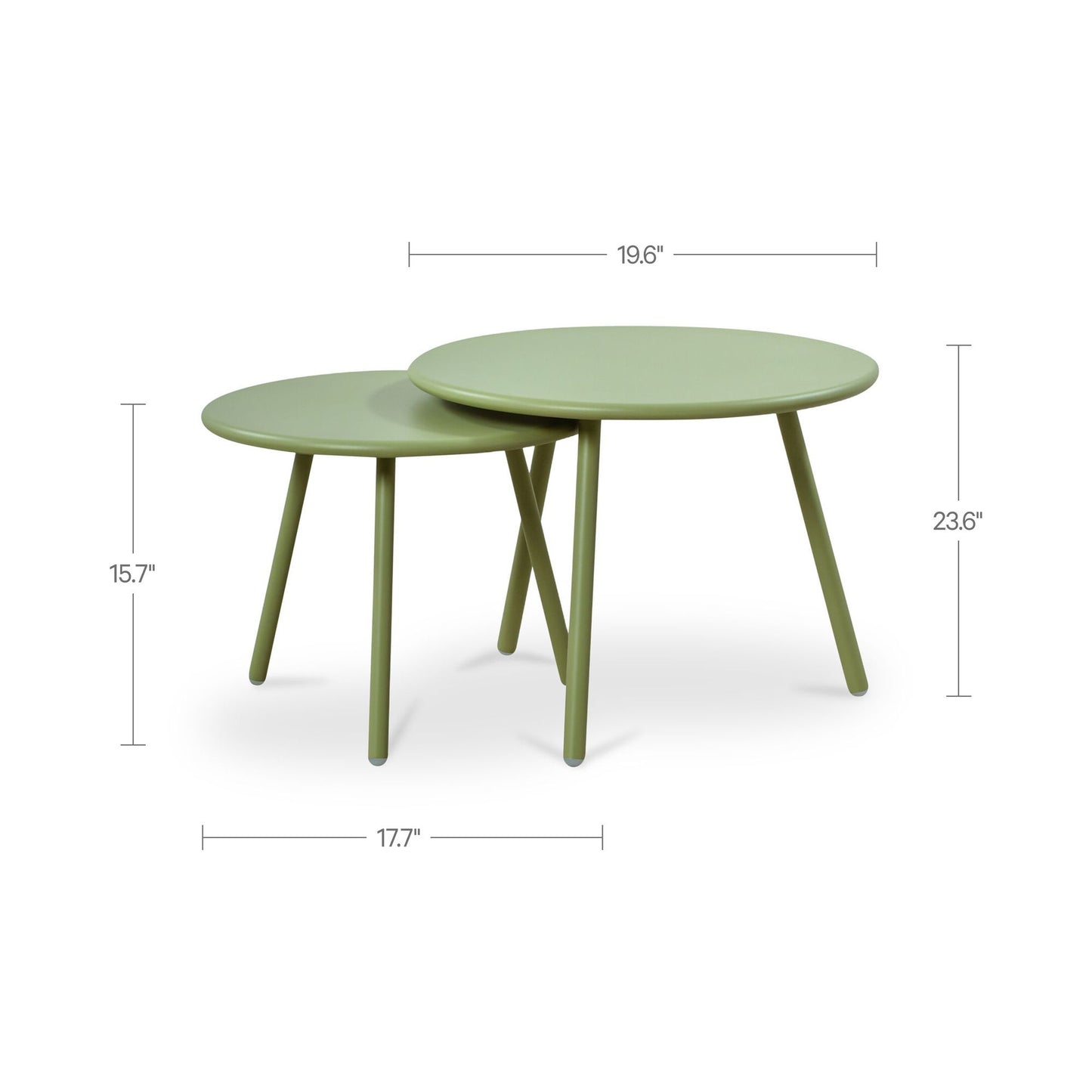 Kari - Outdoor Nesting Coffee Table - Green