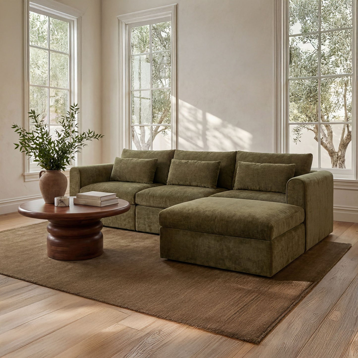 Swift - Storage Ottoman - Dark Green