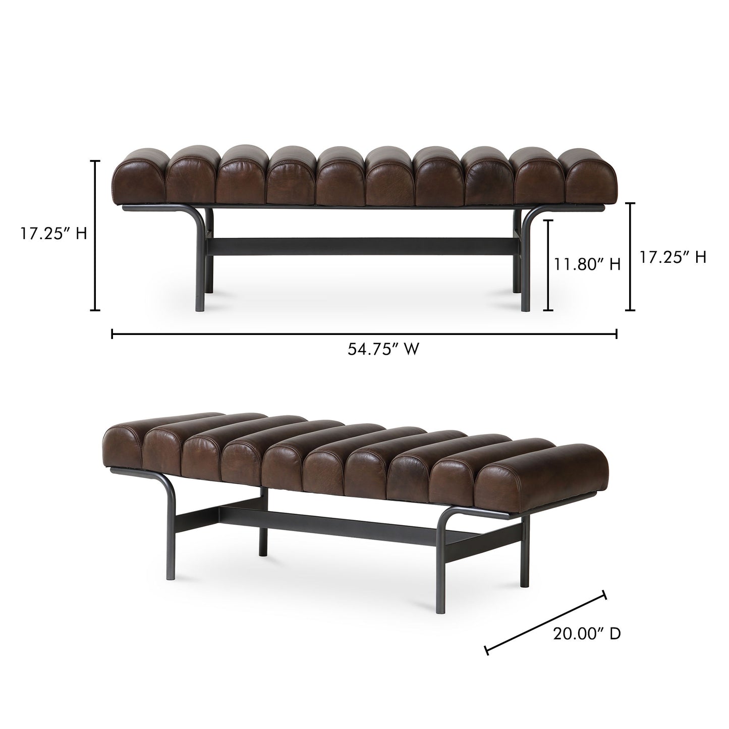 Harrison - Bench - Dark Brown