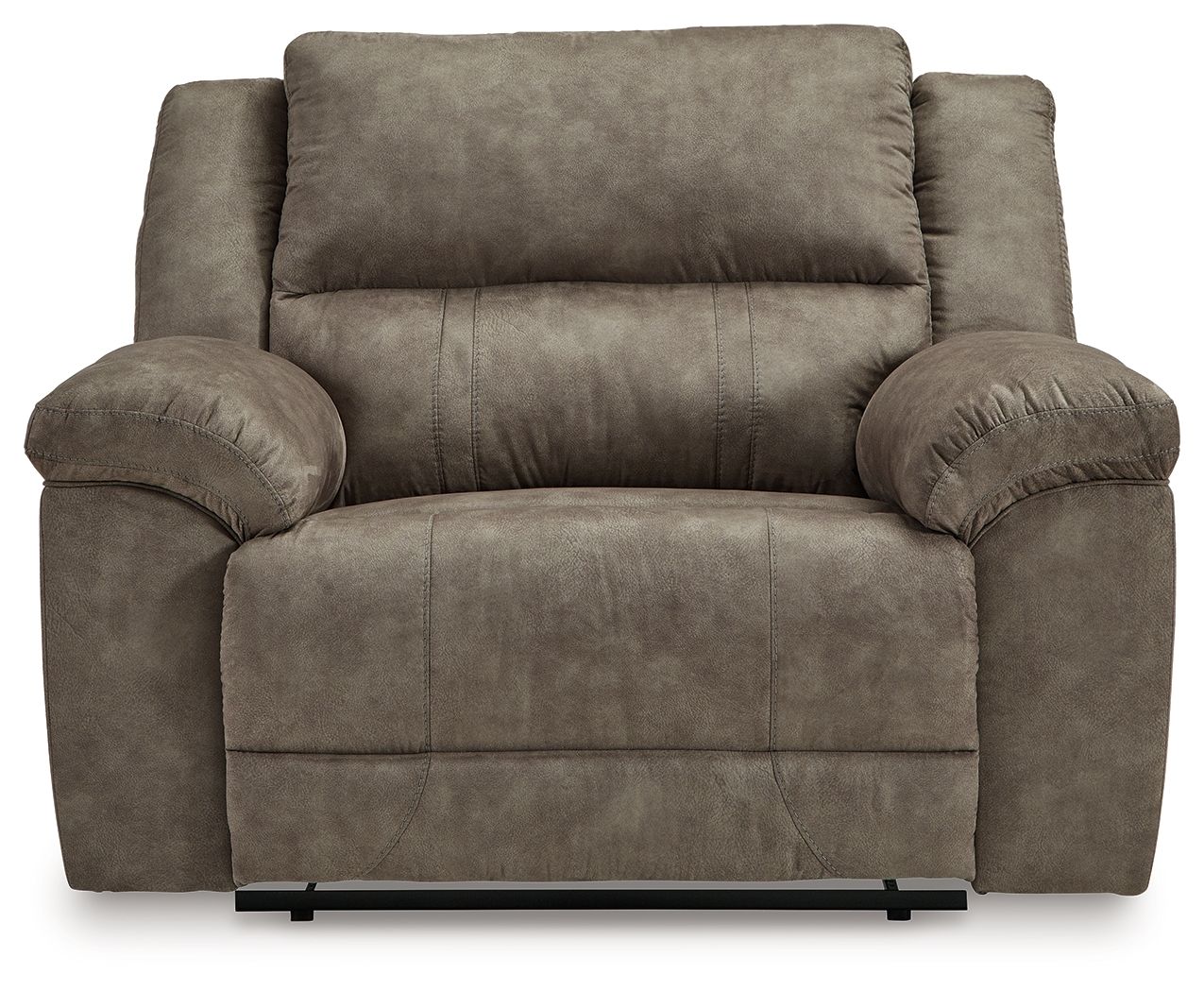 Laresview - Zero Wall Wide Seat Recliner - Faux Leather - Fossil