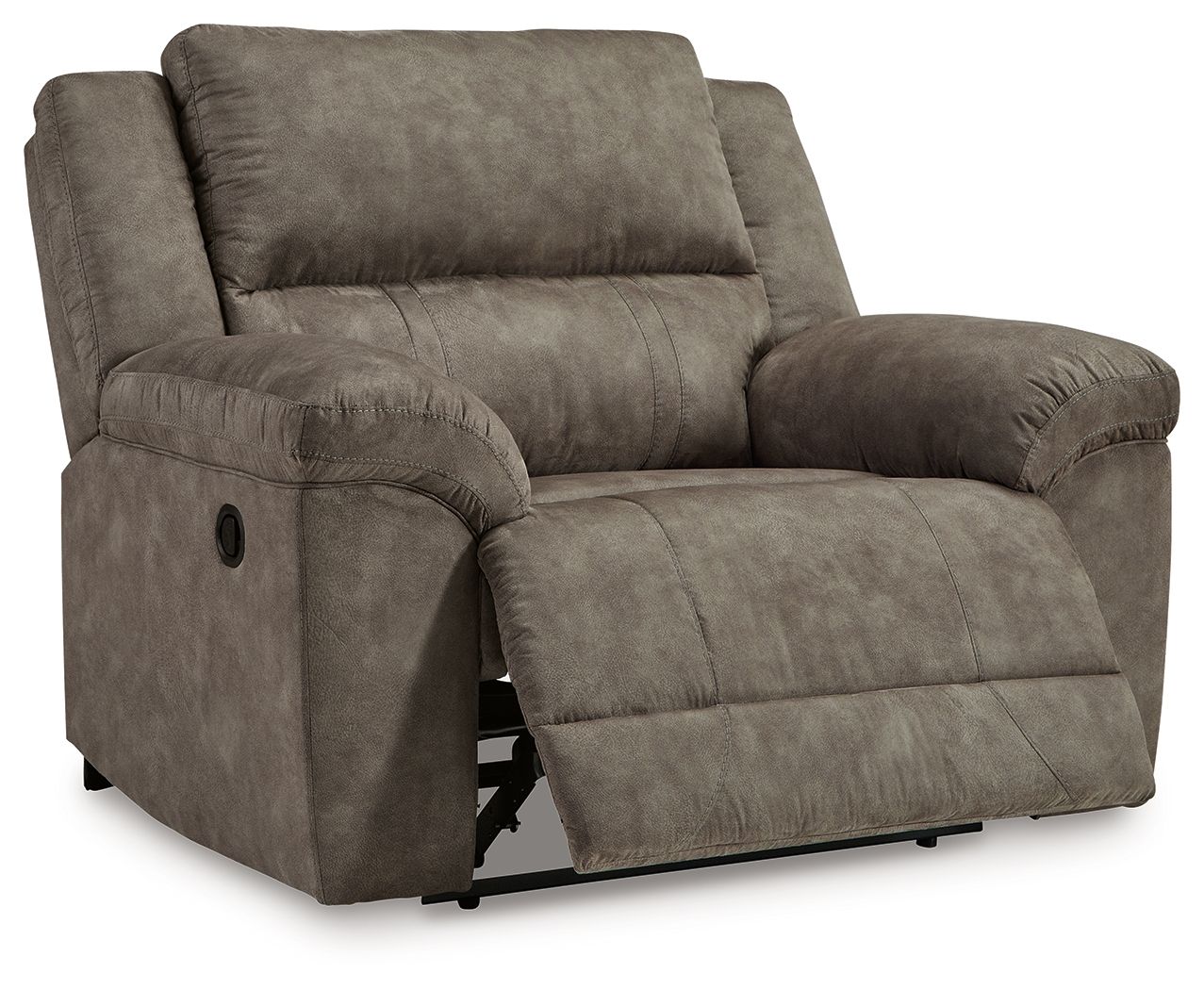 Laresview - Zero Wall Wide Seat Recliner - Faux Leather - Fossil