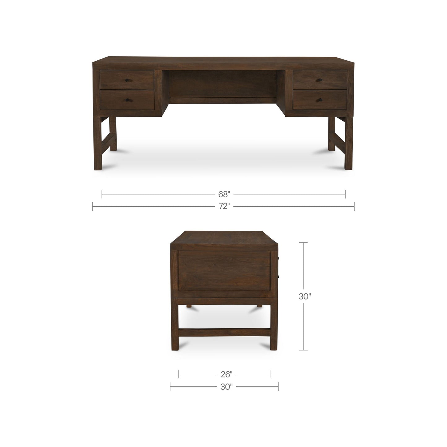 Windsor - Desk - Dark Brown