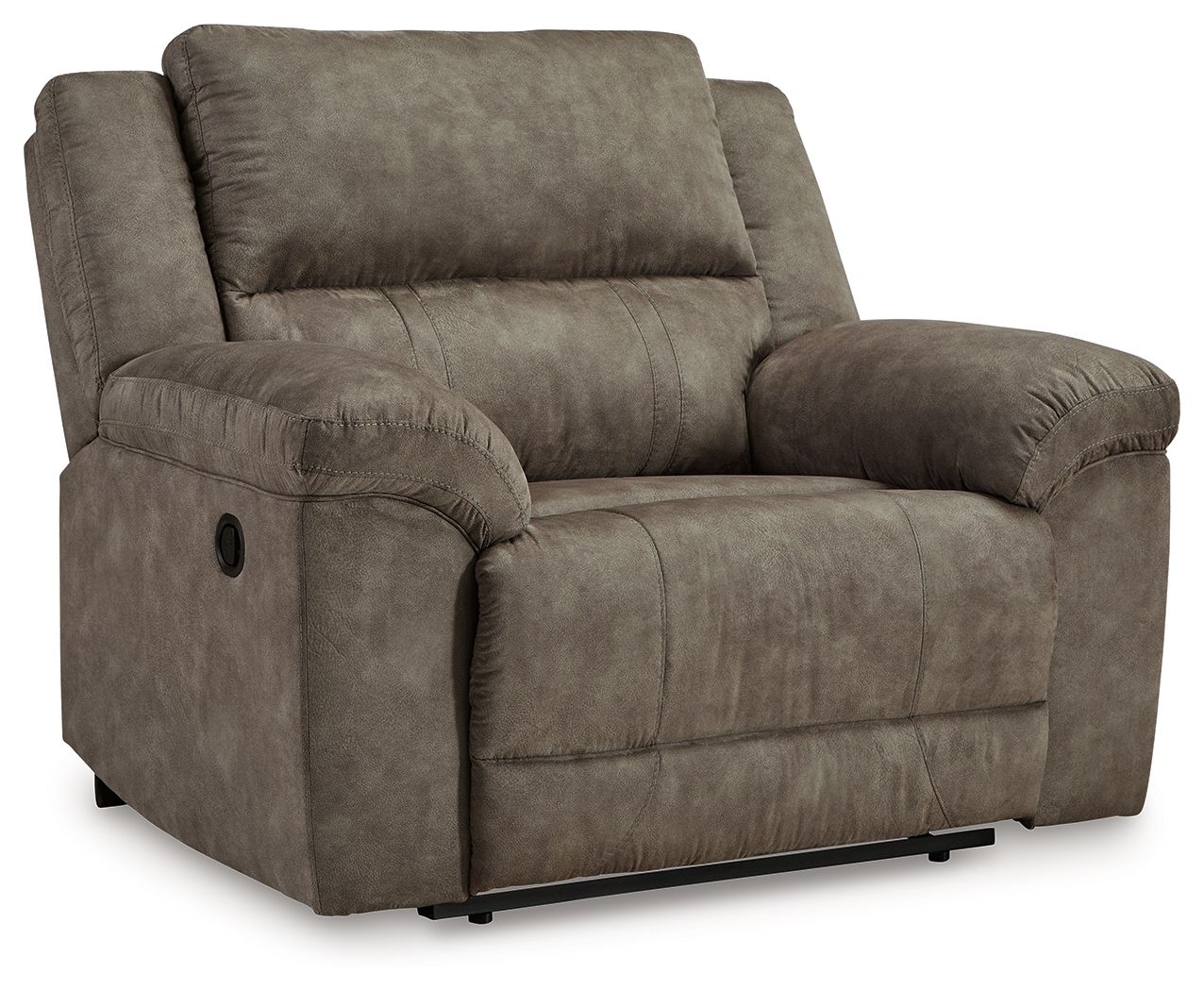 Laresview - Zero Wall Wide Seat Recliner - Faux Leather - Fossil
