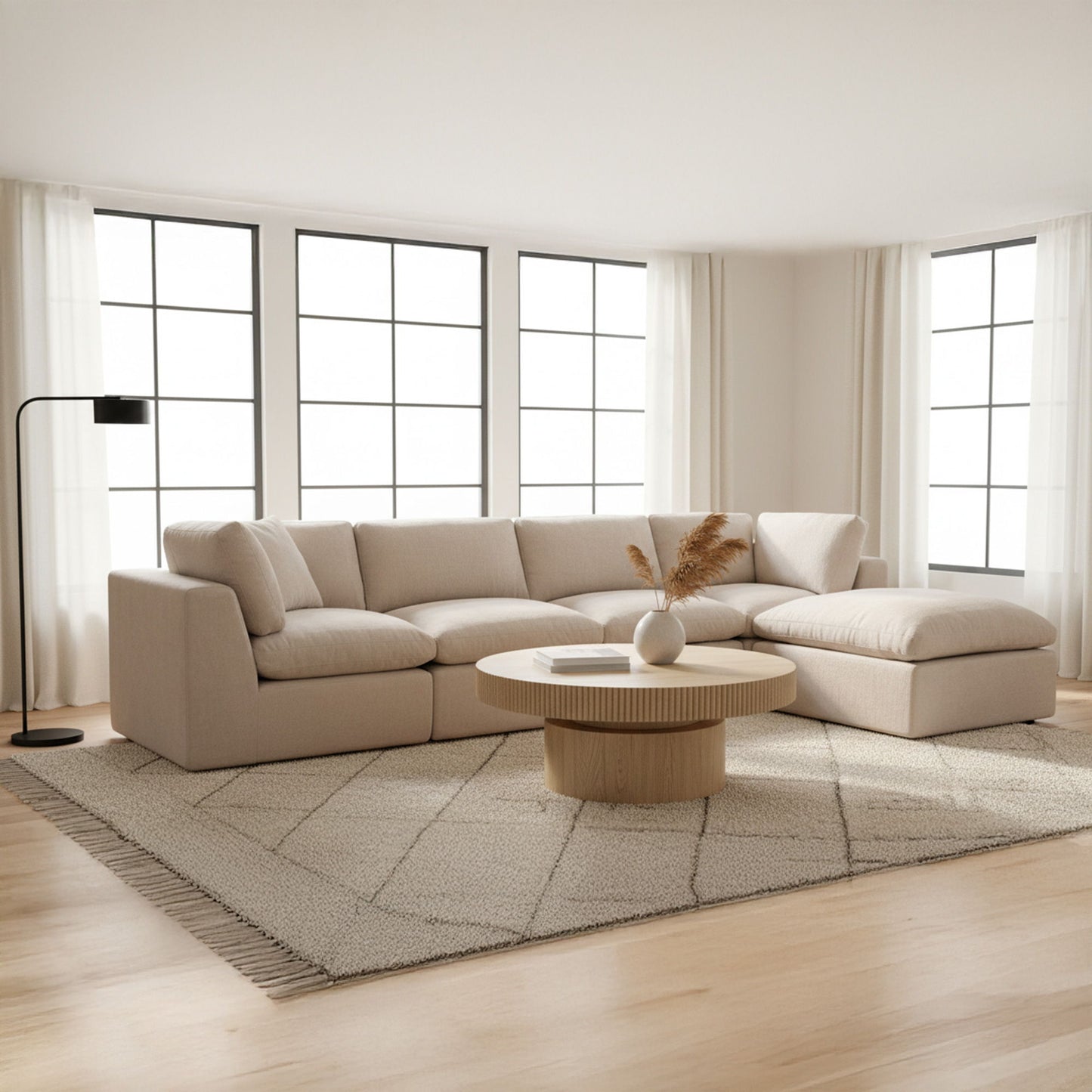 Cates - Lounge Modular Sectional - Pebble