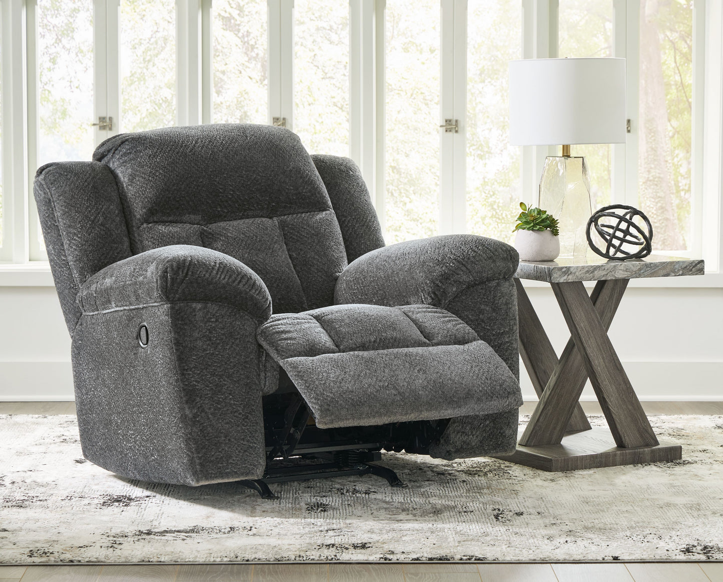Frohn - Rocker Recliner - Fabric - Graphite