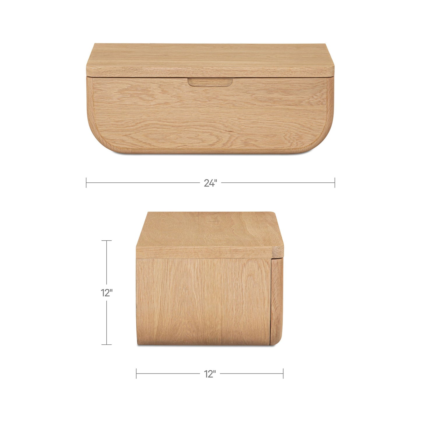 Hettie - Floating Nightstand - Natural / Brown