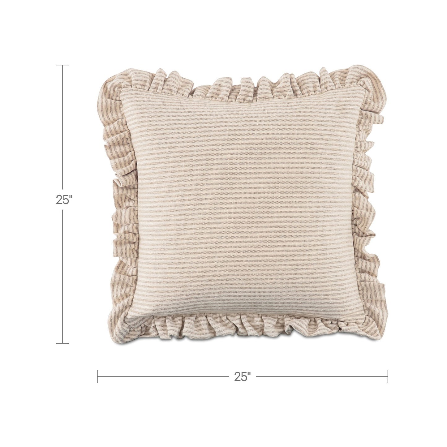 Betty - 25" Cushion - Beige Stripe