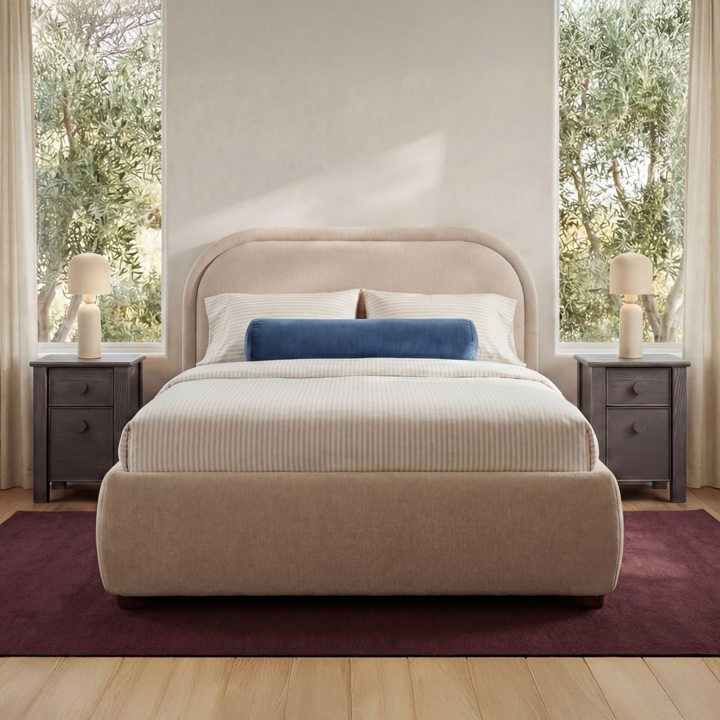 Loren - Small Nightstand - Dark Brown