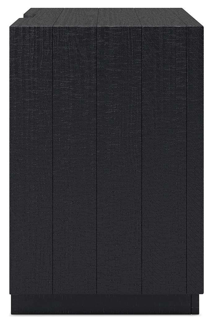 Londer - Black - Two Drawer Night Stand