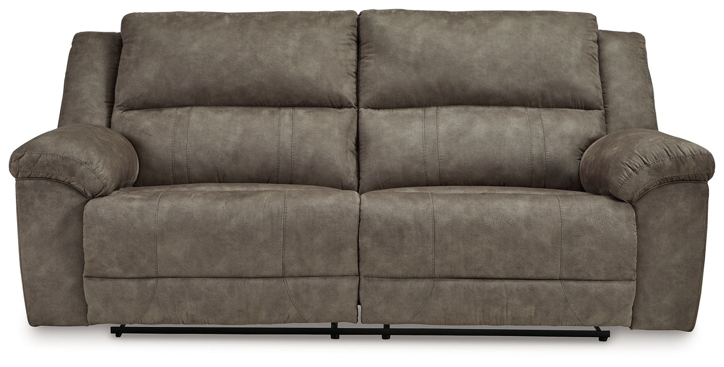 Laresview - 2 Seat Reclining Sofa - Faux Leather - Fossil
