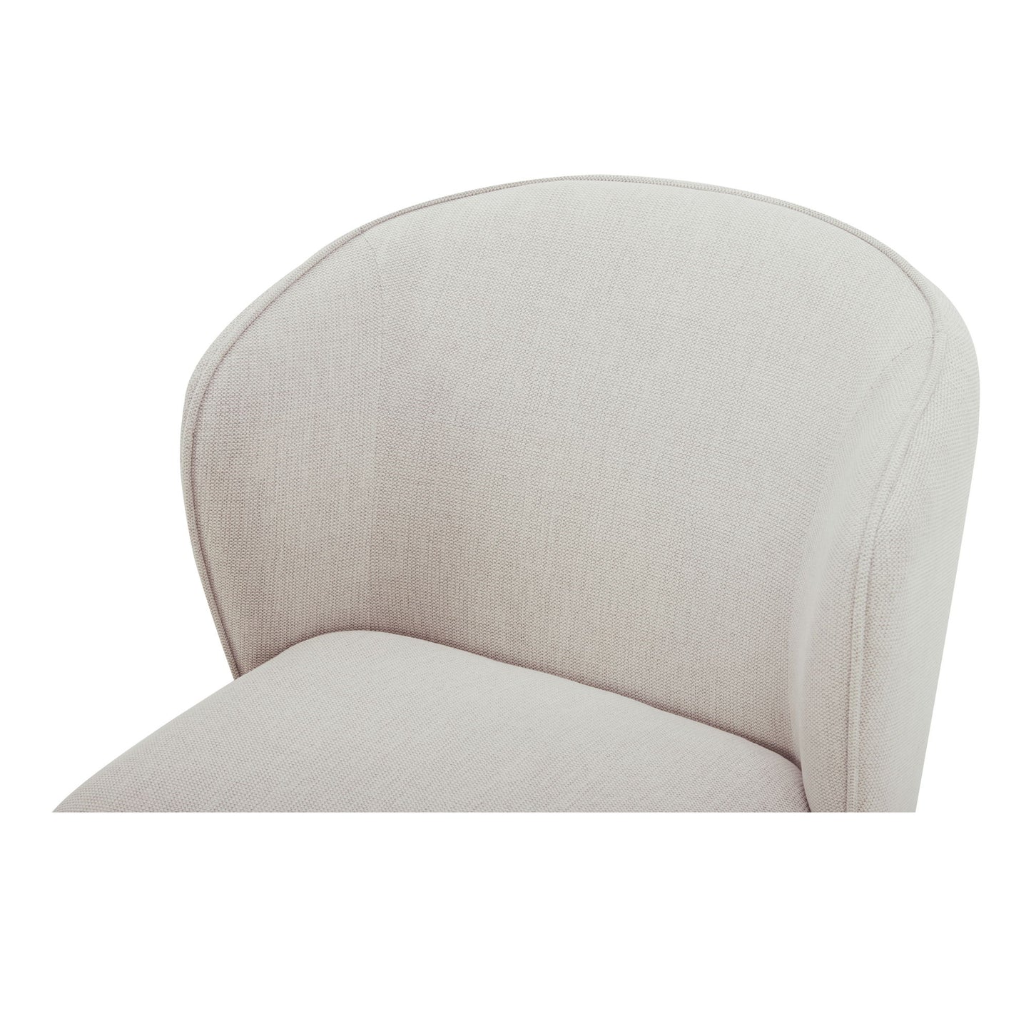 Larson - Fabric Rolling Dining Chair - Heather Gray