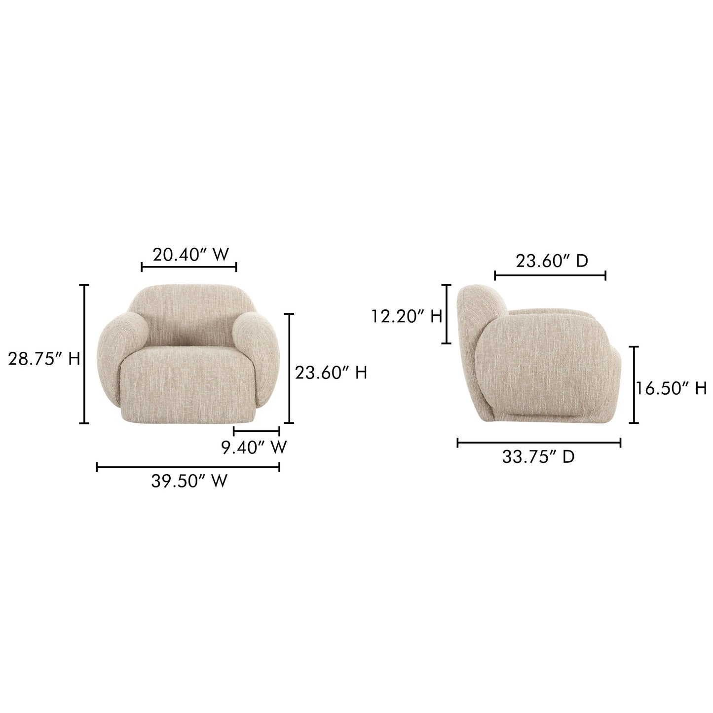 Hazel - Lounge Chair - Off White