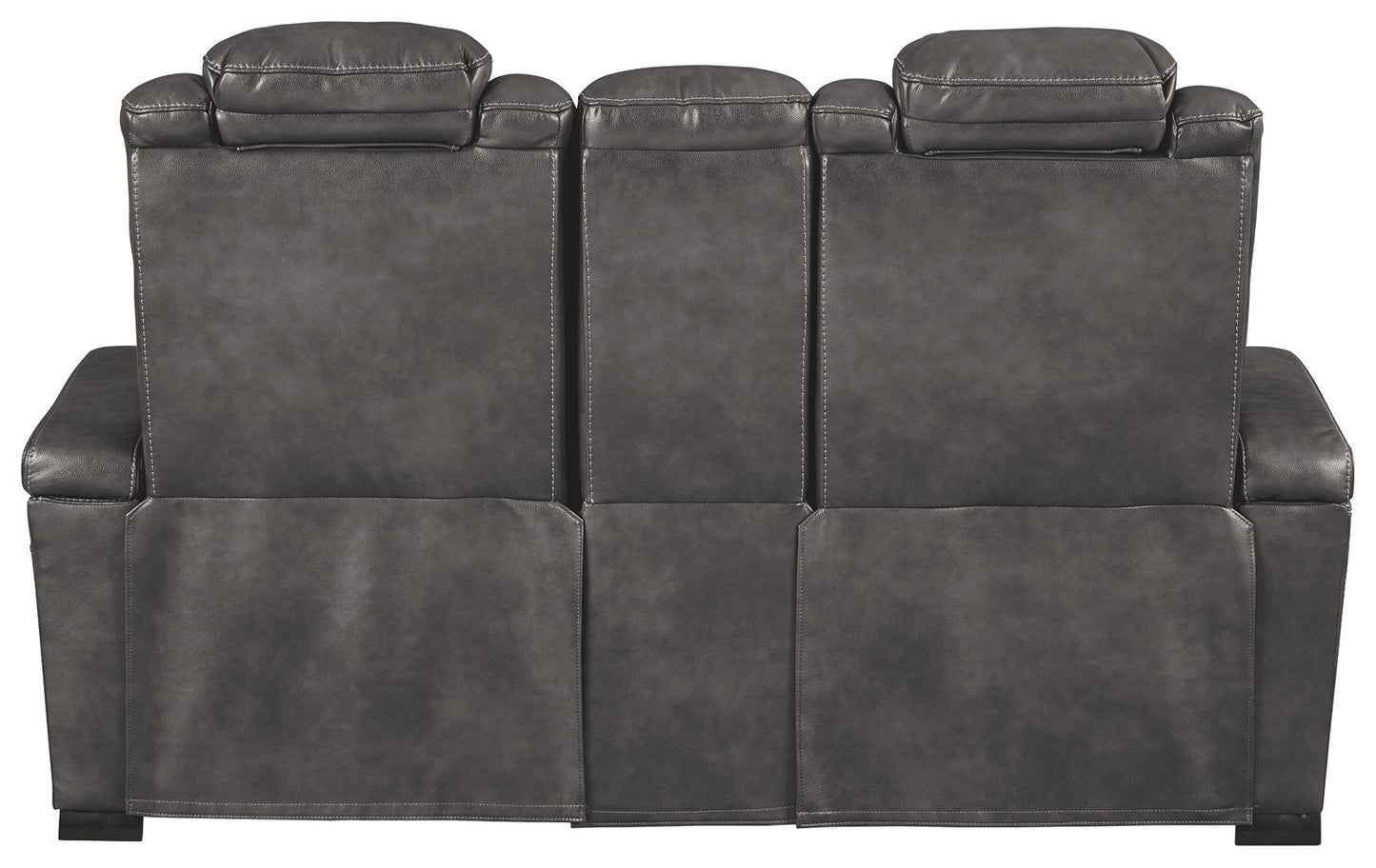Turbulance - Quarry - Pwr Rec Loveseat with Adjustable Headrest