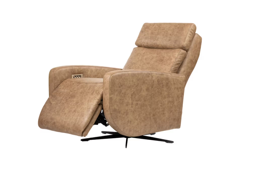 Elran Customizable M0012 Power Recliner Available in Fabric or Leather