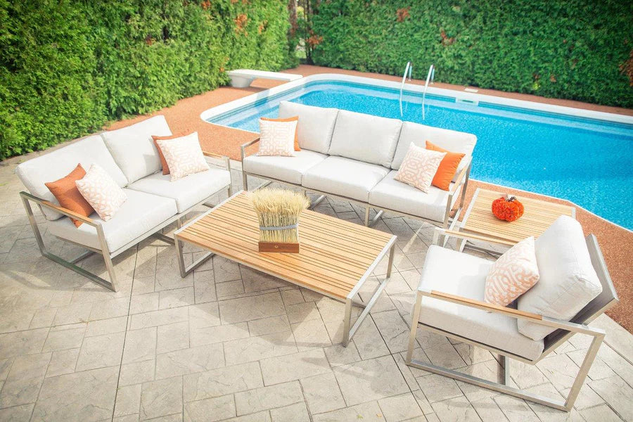 Acacia Outdoor Sofa Collection With Sunbrella Fabric