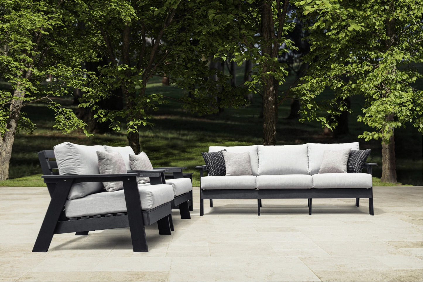 Hazelnut Black Polymer Sofa Collection Sunbrella® Cushion