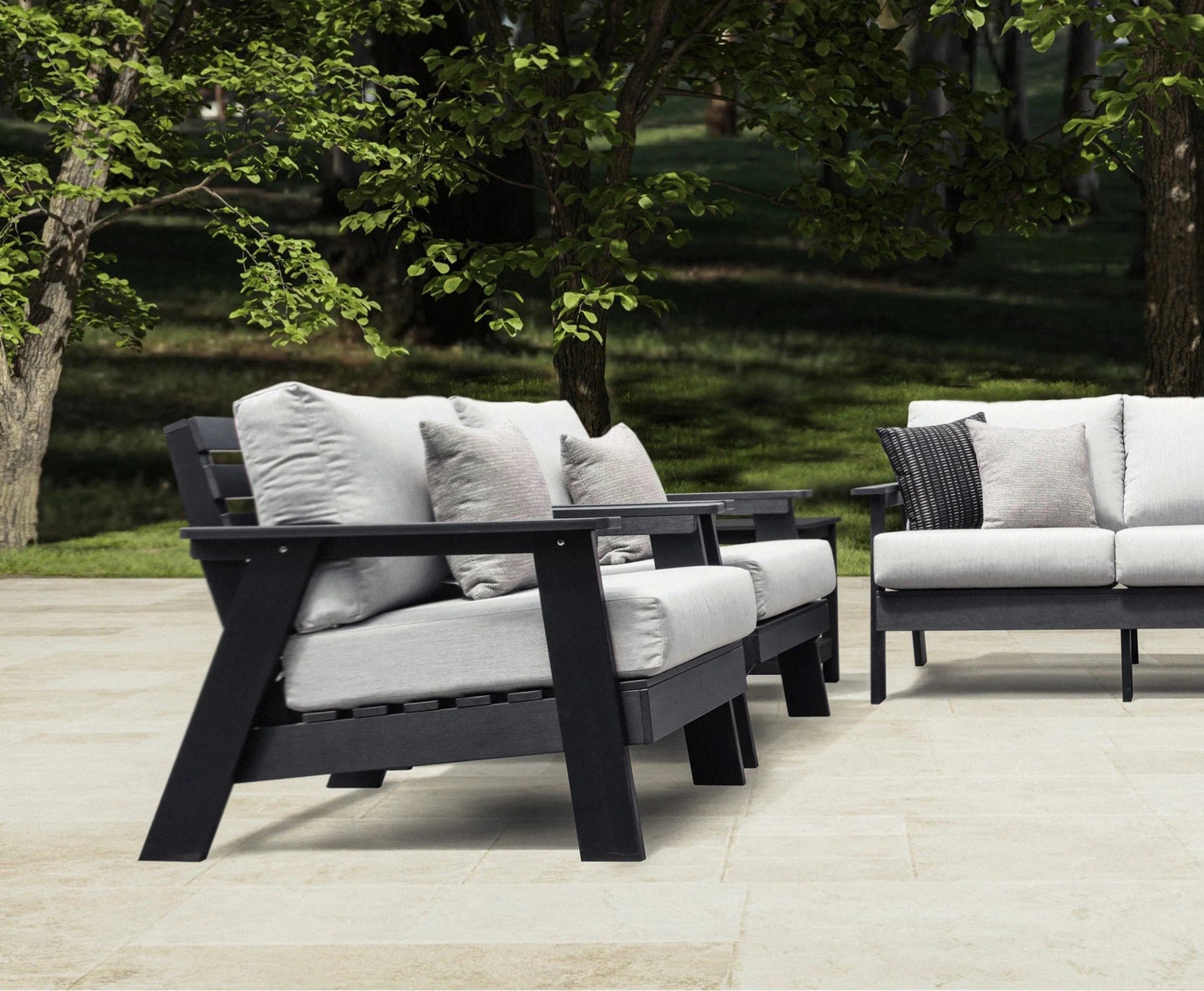 Hazelnut Black Polymer Sofa Collection Sunbrella® Cushion