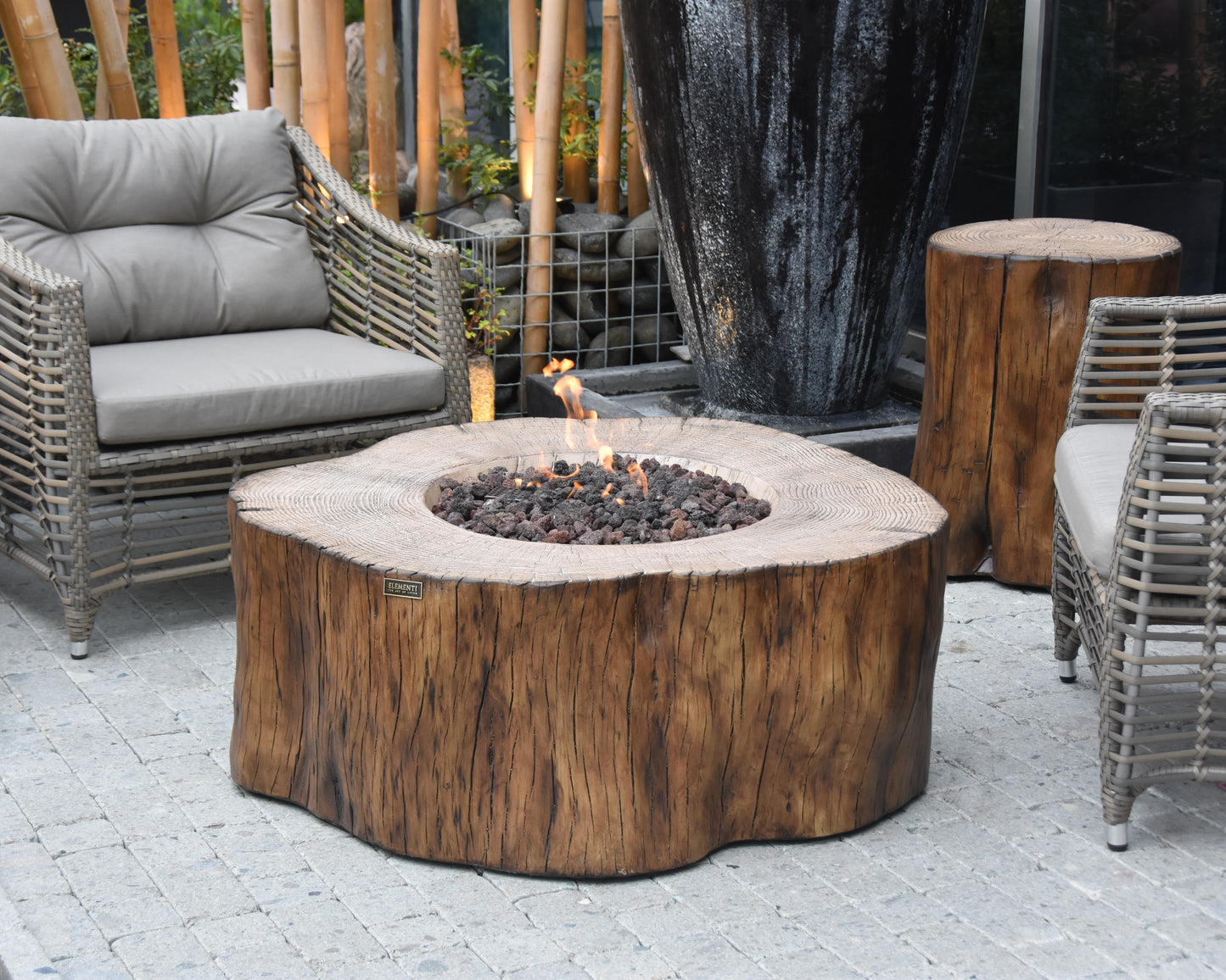 Elementi Manchester Fire Table in Redwood