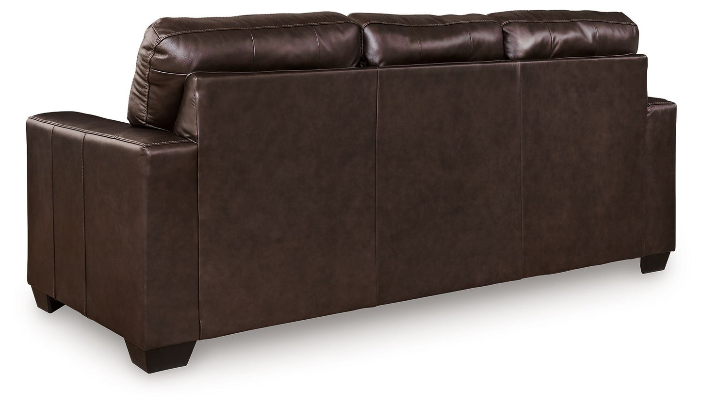 Santorine - Queen Sofa Sleeper - Leather Match - Dark Brown