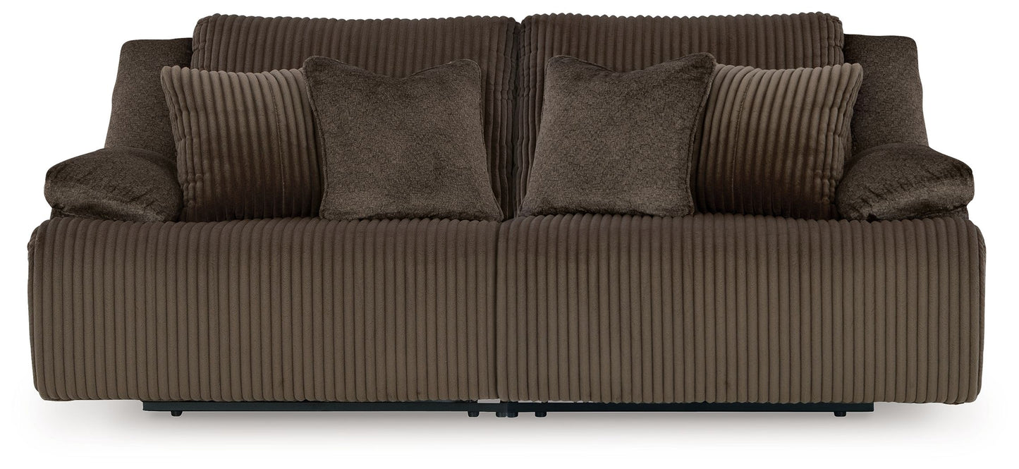 Top Tier - Chocolate - 2-Piece Sectional Reclining Loveseat