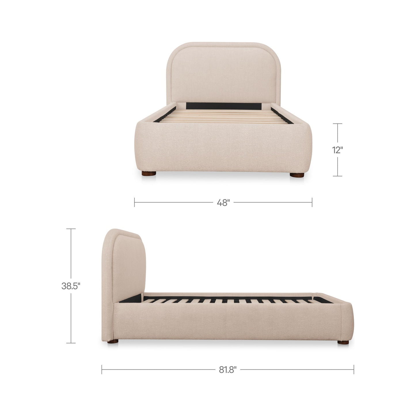 Colin - Twin Bed - Light Brown