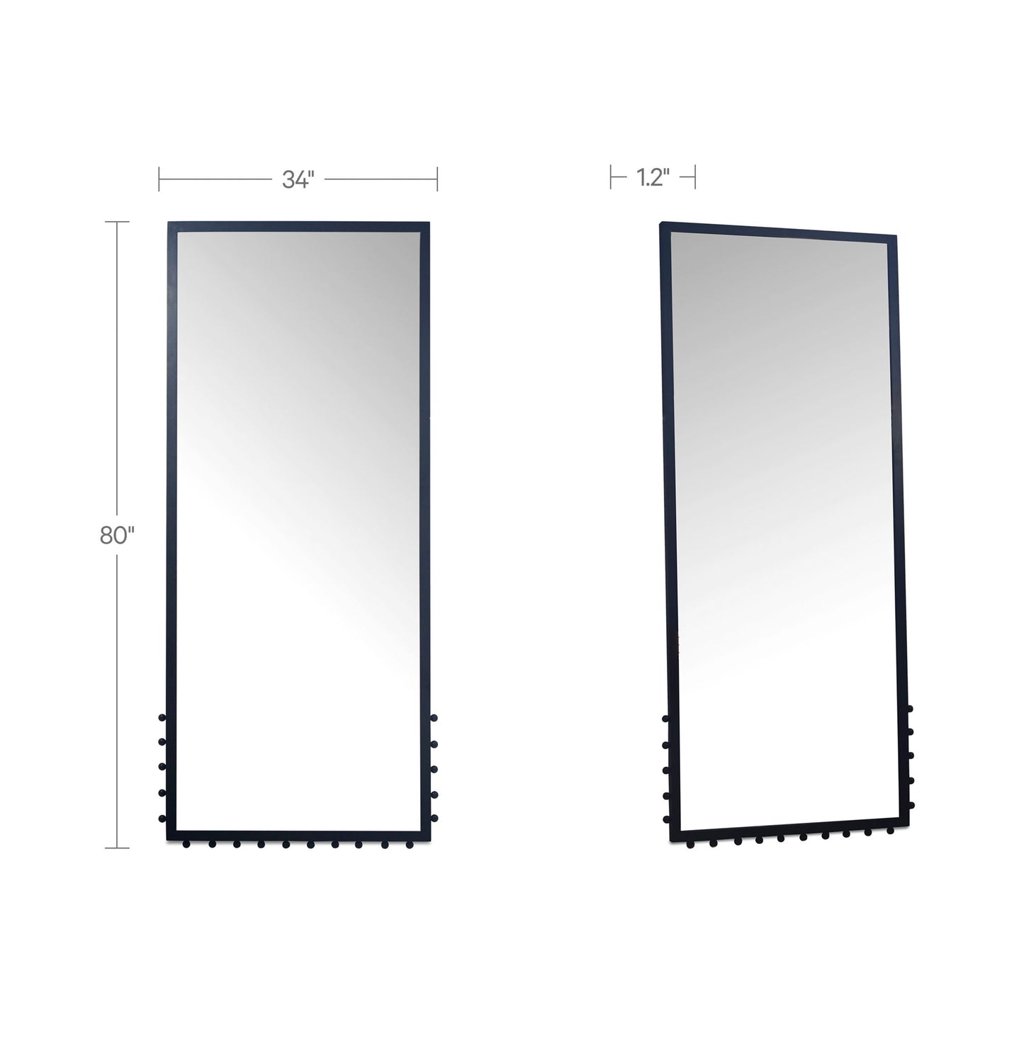 Figaro - Floor Mirror - Black
