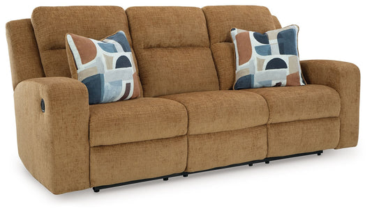 Kanlow - Reclining Sofa - Fabric - Honey