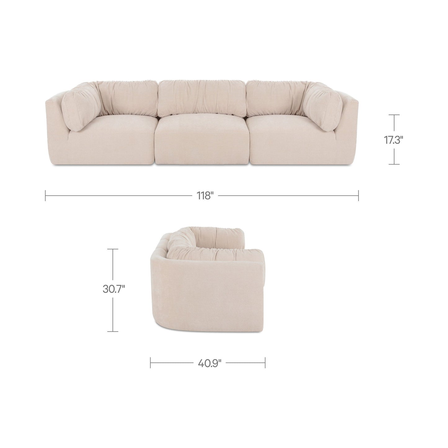 Matina - Modular Sofa - Oatmeal