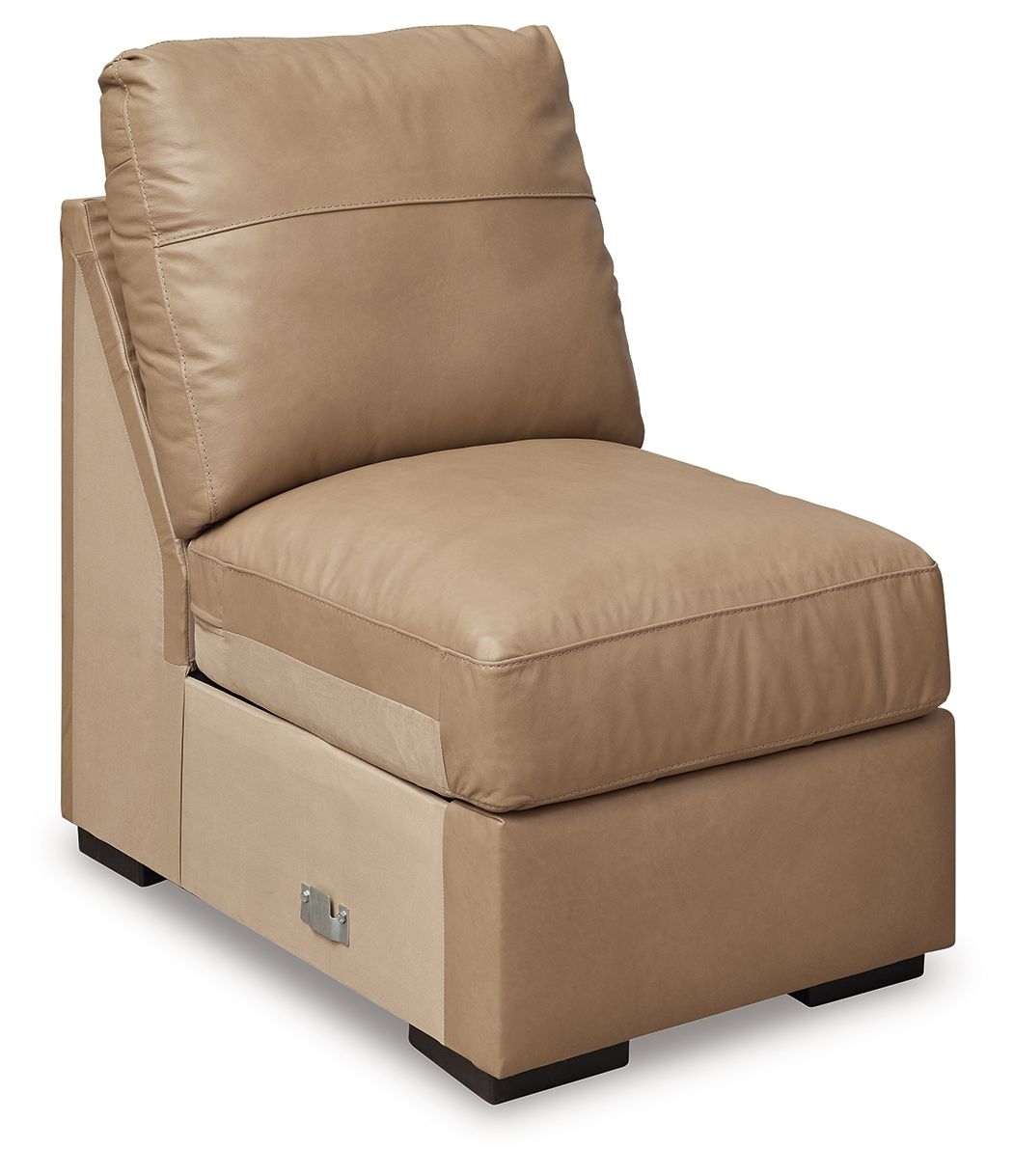 Bandon - 3-Piece Sectional With Raf Loveseat - Leather Match - Toffee