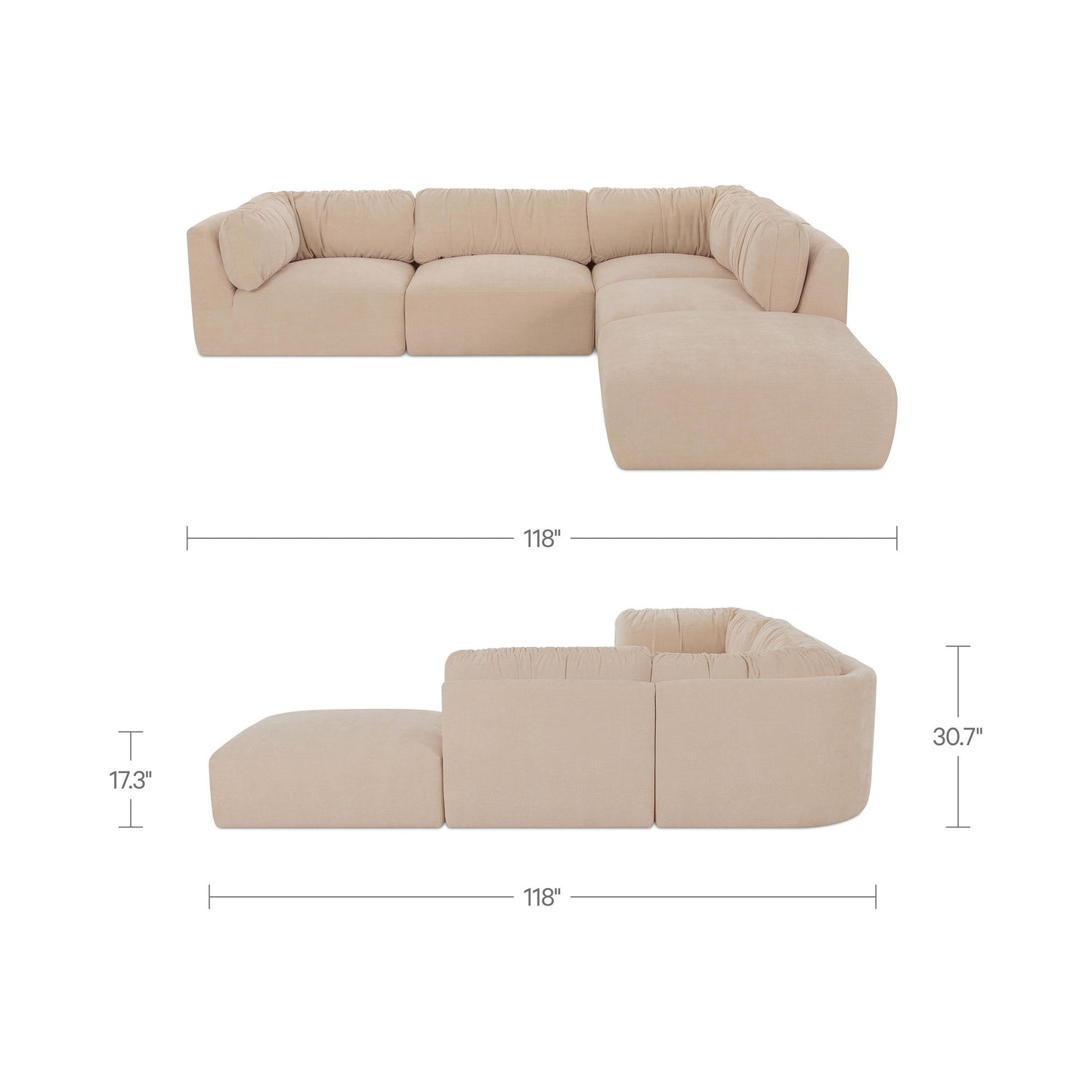 Matina - Dream Modular Sectional - Oatmeal