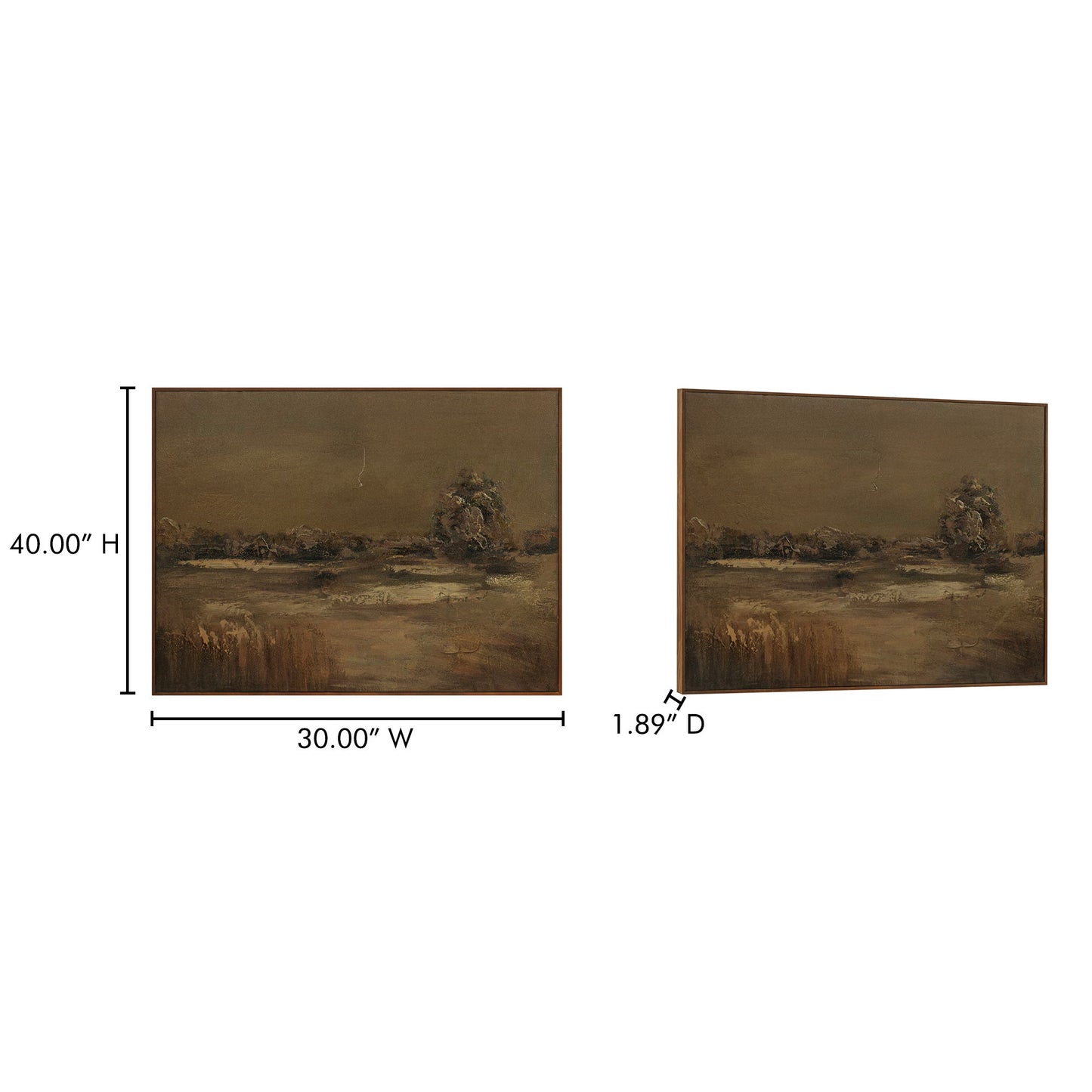 Ode - Framed Painting - Dark Brown
