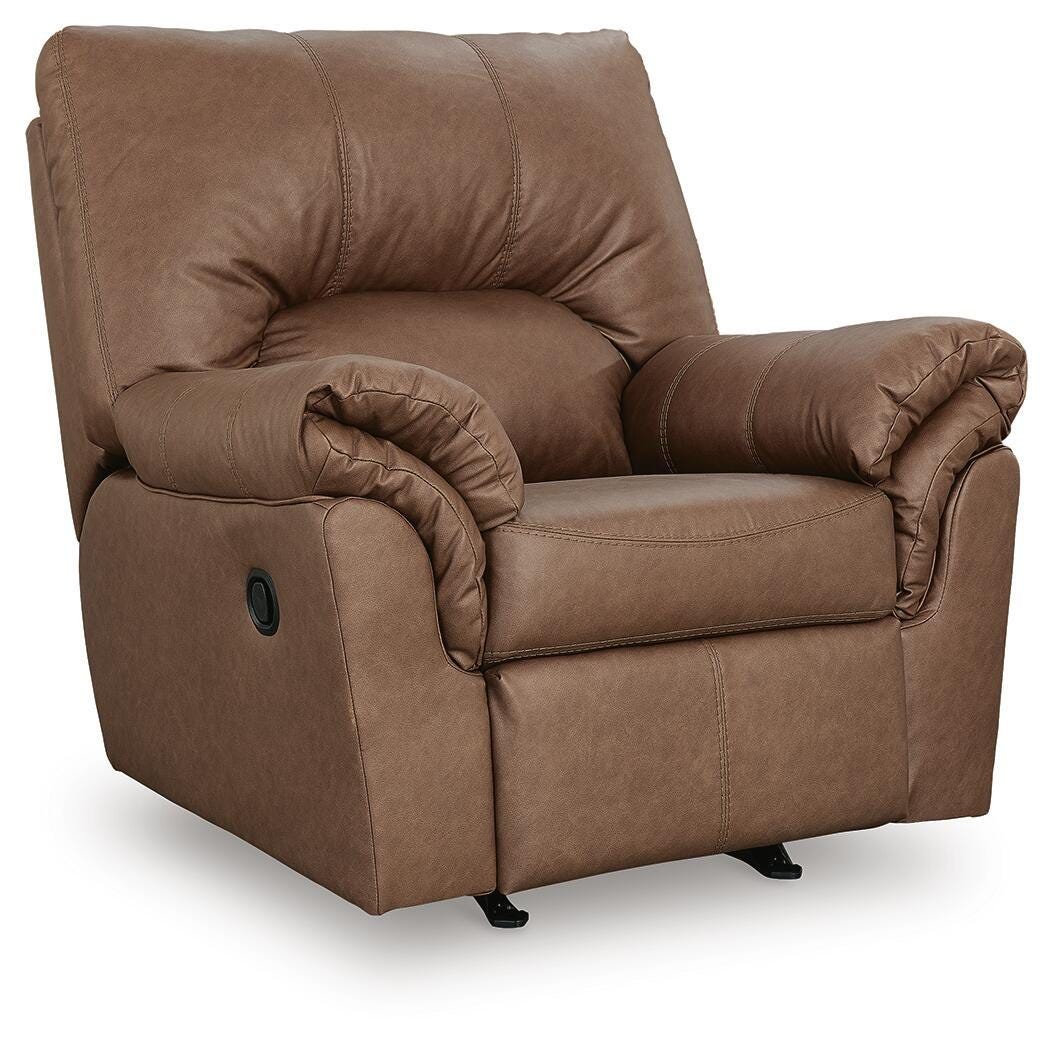 WillowBend - Rocker Recliner - Caramel - Faux Leather