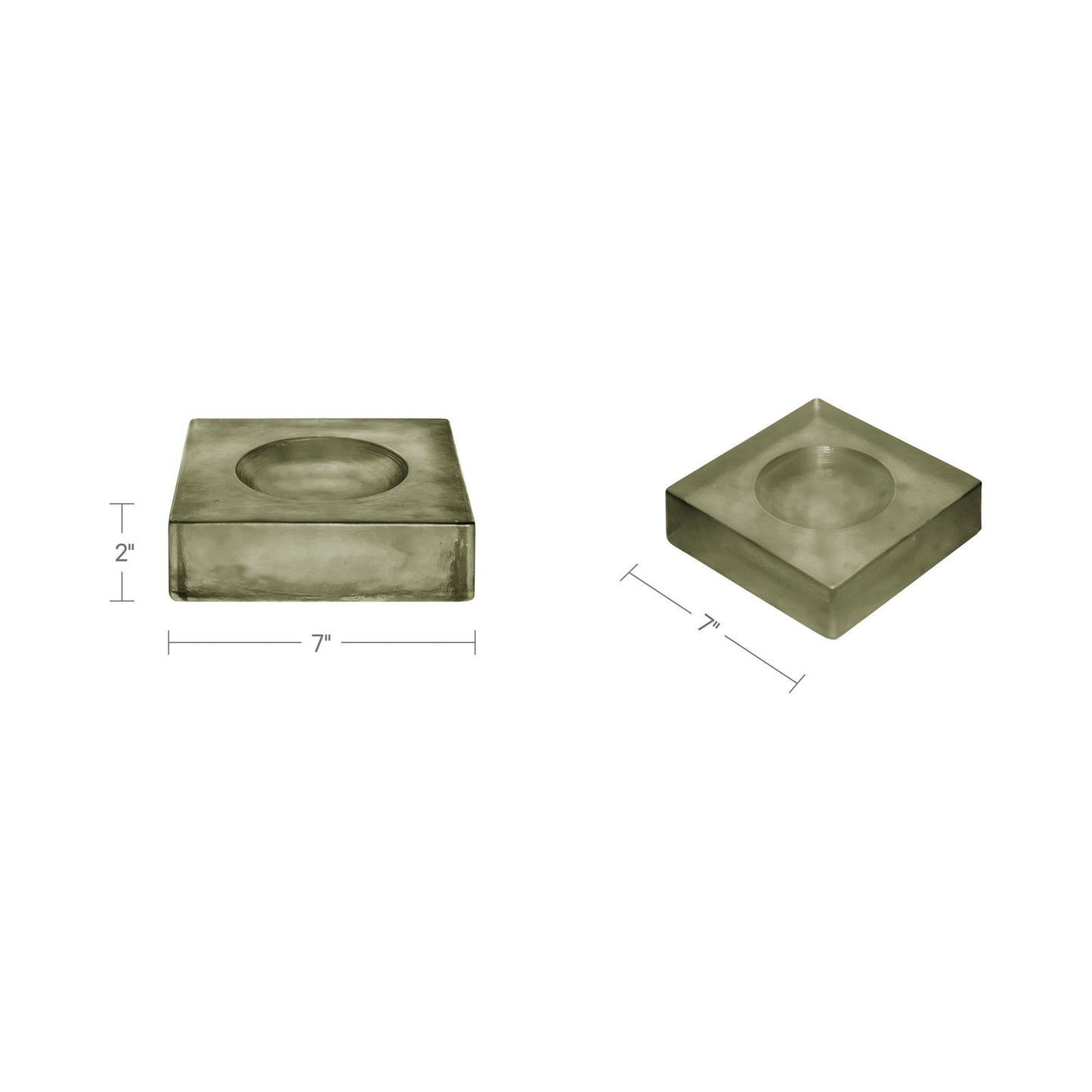 Miro - Glass Catchall - Muted Sage