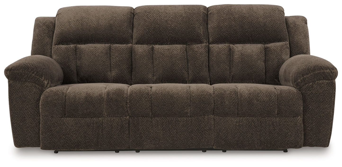 Frohn - Reclining Sofa - Fabric - Chocolate