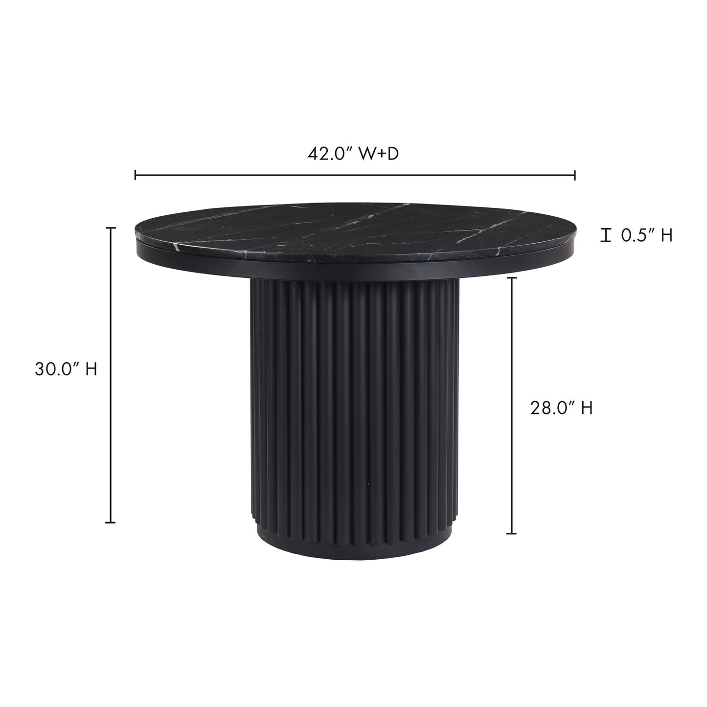 Tower - Dining Table - Black