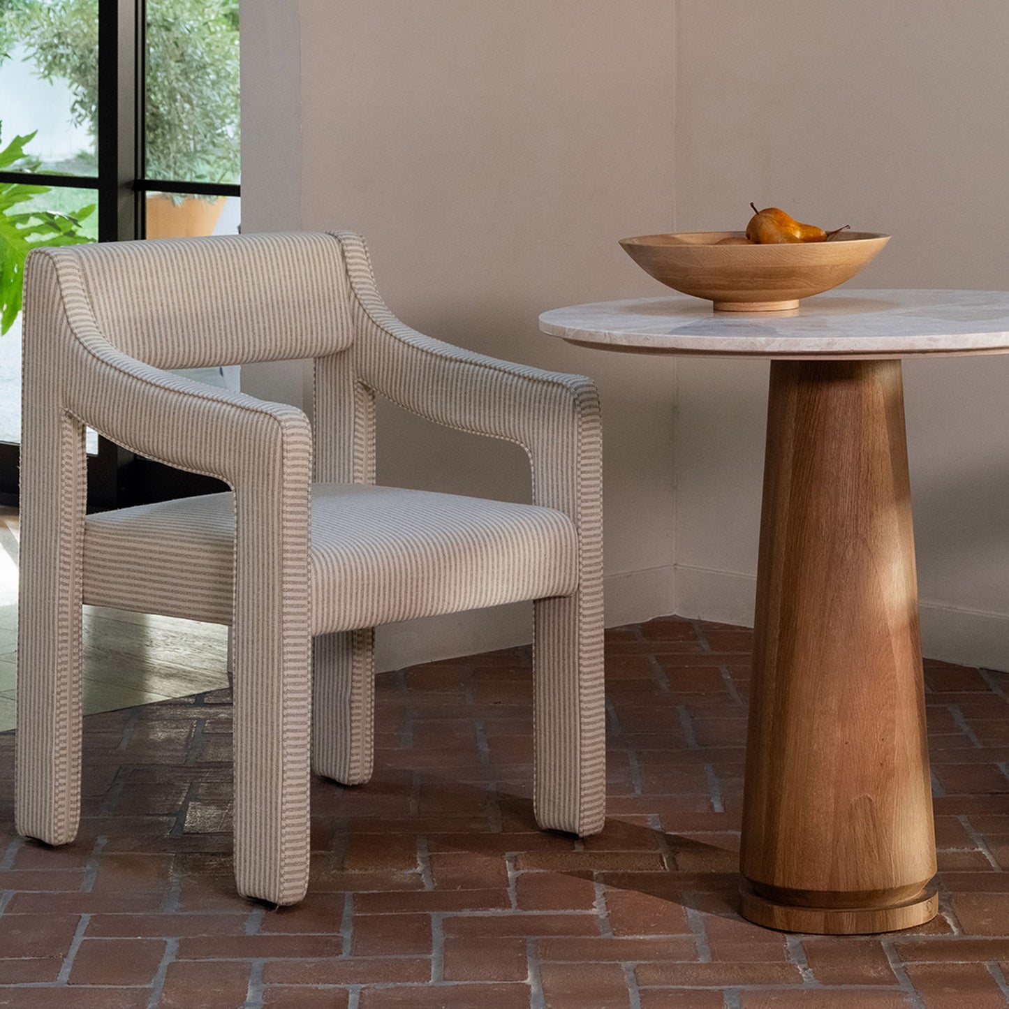 Sage - Cafe Table - Cosmos / Beige Marble