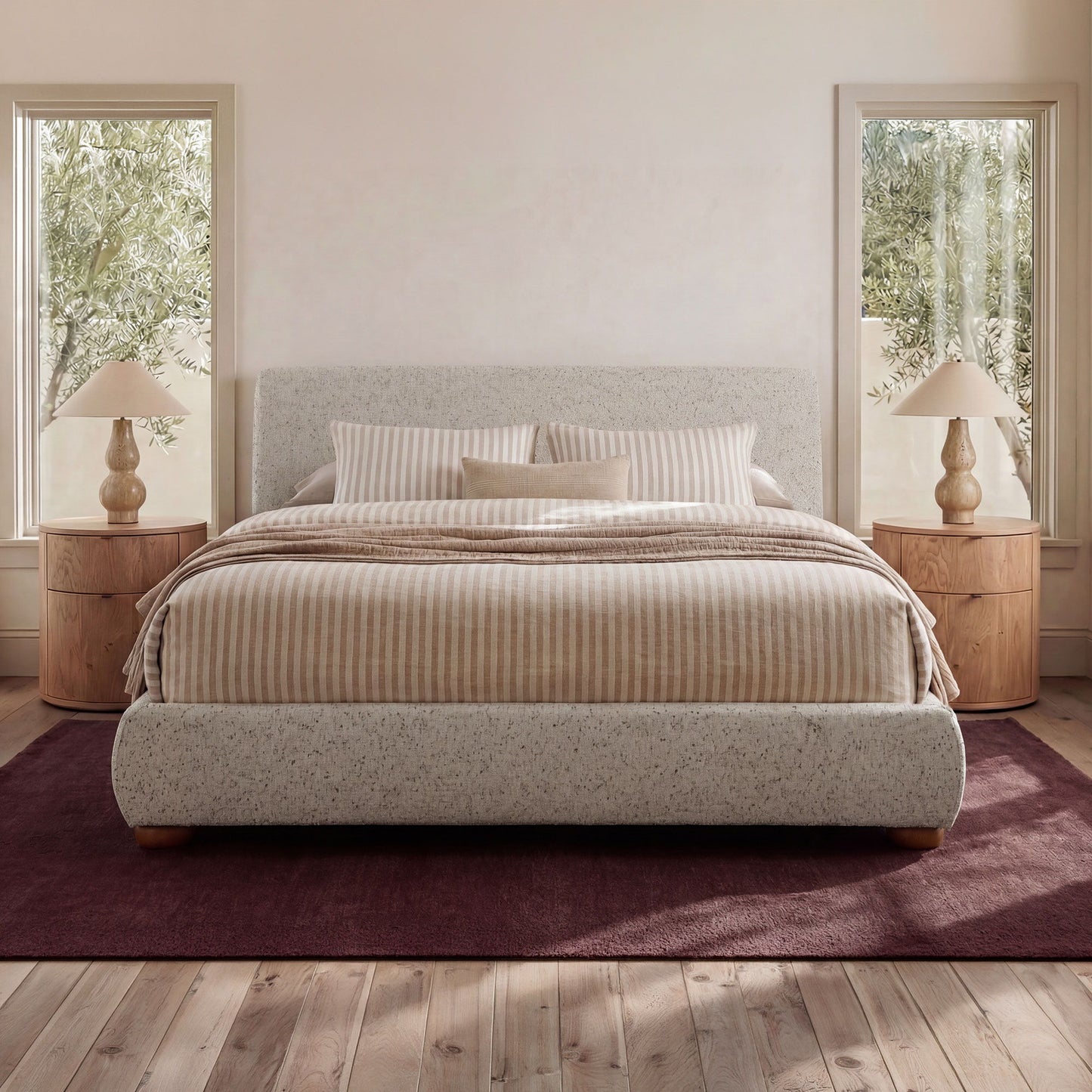 Beau - King Storage Bed - Speckled Light Gray