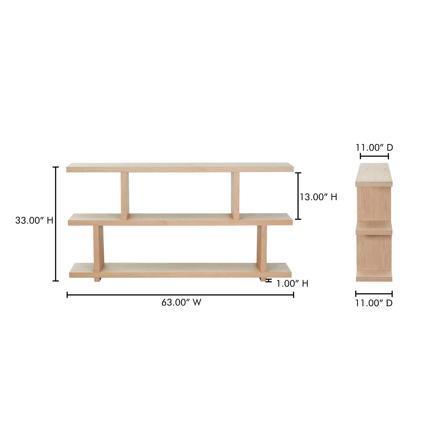 Miri - Small Shelf - White Wash Oak