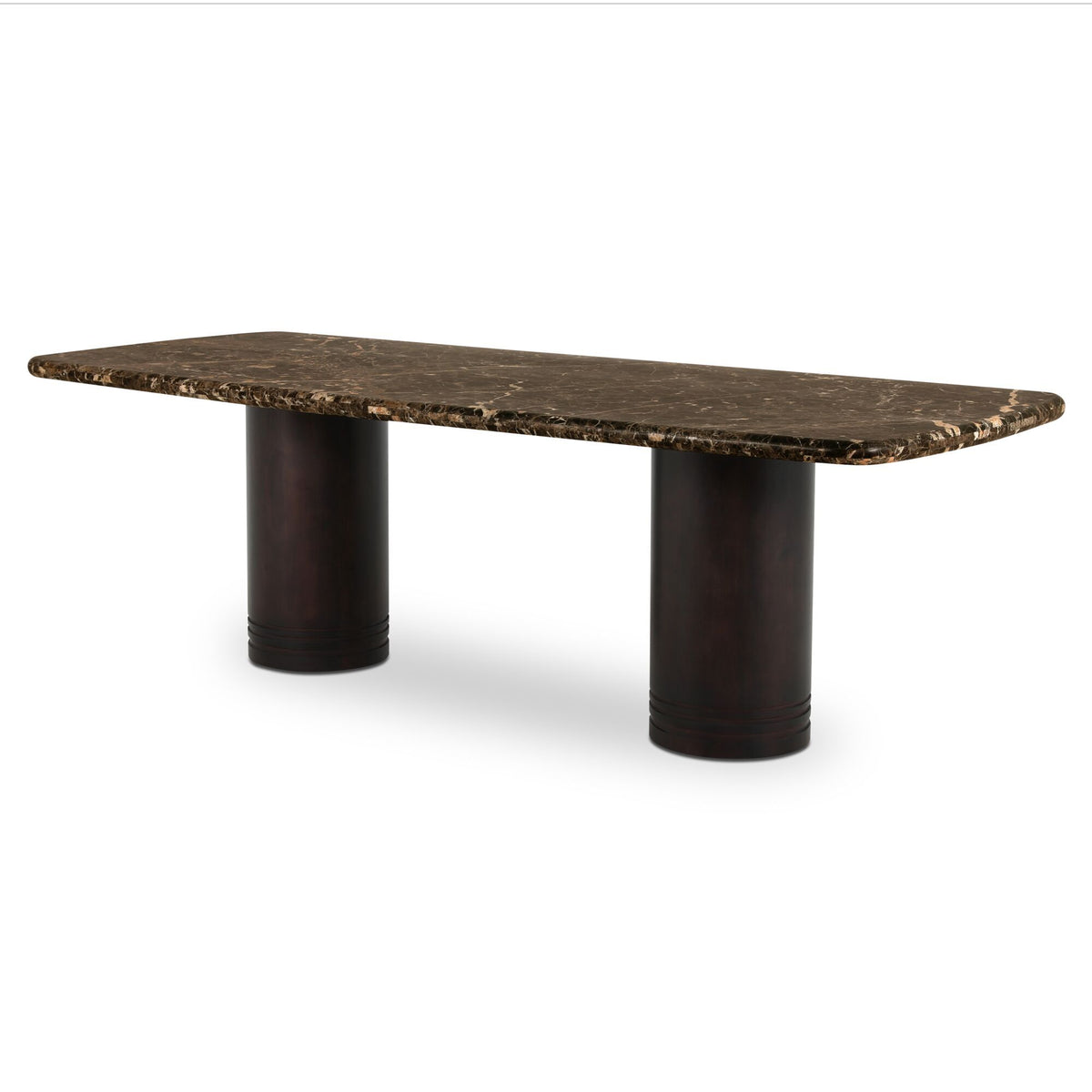 Daphne - Dining Table Large - Dark Emperador Marble / Brown
